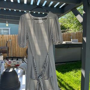 Striped Black and White Dress